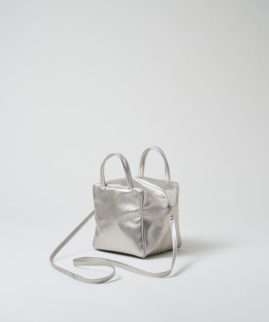 Cube pochette - Silver / pigskin Lustra