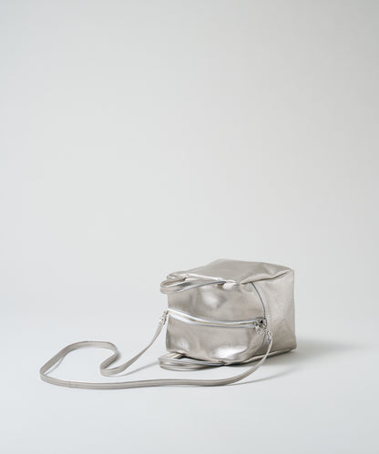 Cube pochette - Silver / pigskin Lustra