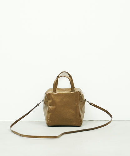 Cube pochette - Antique gold / pigskin Lustra