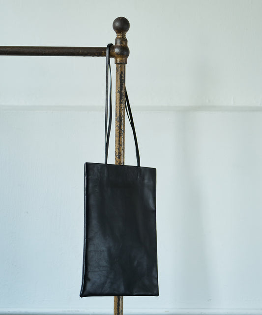 #45/ Flag tote (black) / cowhide "APERTO"