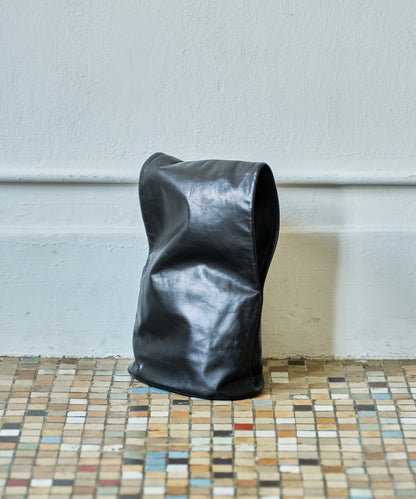 #45/ 袖托特包 (黑色) / 牛皮 "APERTO" 