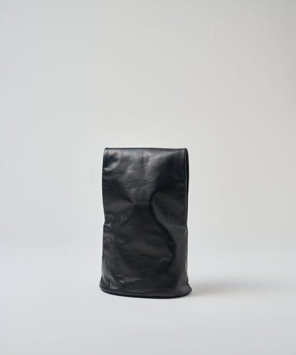 #45/ 袖托特包 (黑色) / 牛皮 "APERTO" 