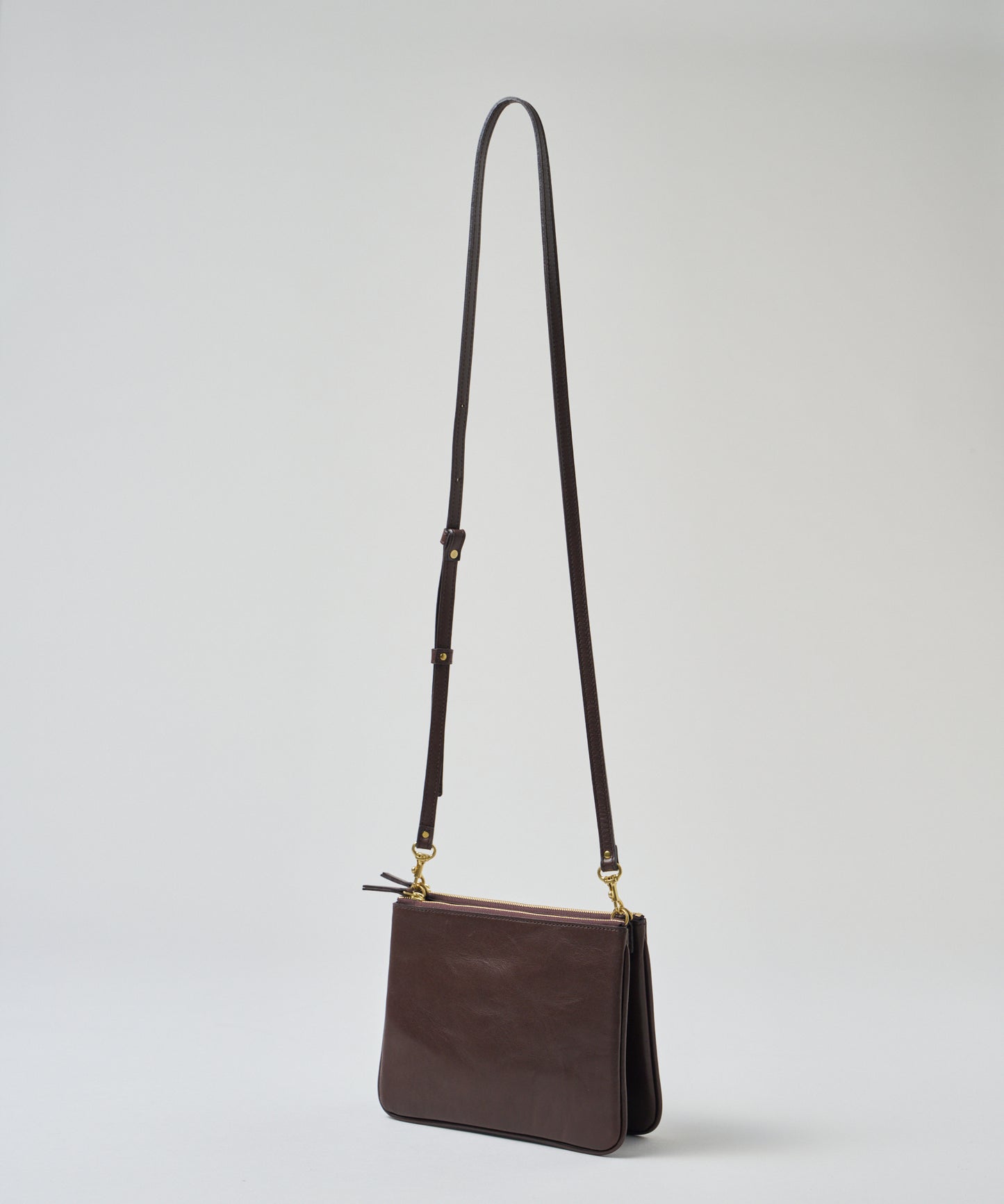 #45/蝴蝶单肩包（苦棕）/牛皮“APERTO” 