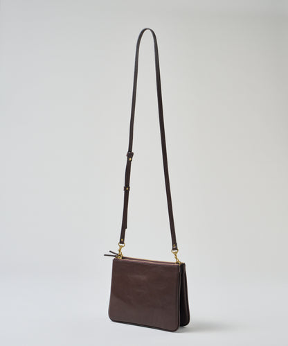 #45/蝴蝶单肩包（苦棕）/牛皮“APERTO” 