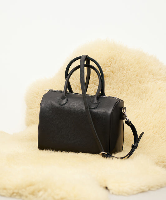 Mini Boston - Black / cowhide Valencia