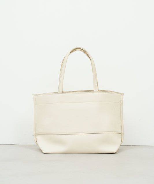 #52b/ Wide tote bag M (ivory) / cowhide "VALENCIA"