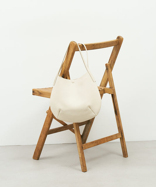 #52b/ Circle tote (ivory) / cowhide "VALENCIA"