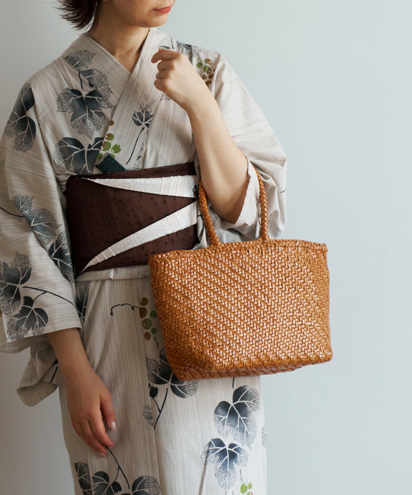 Mercado tote bag - Vintage tan / Buffalo mesh