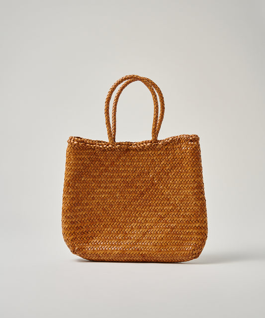 Mercado shopper bag - Vintage tan / cowhide Buffalo mesh