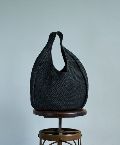 #60/ Circle Basket (black) / sheep skin "SHEEP MESH"