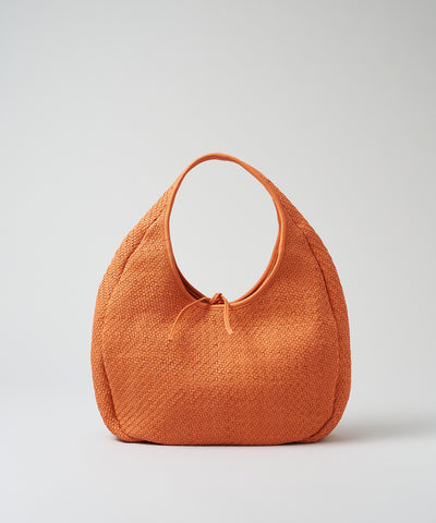 Circle Basket - orange / sheepskin Sheep mesh