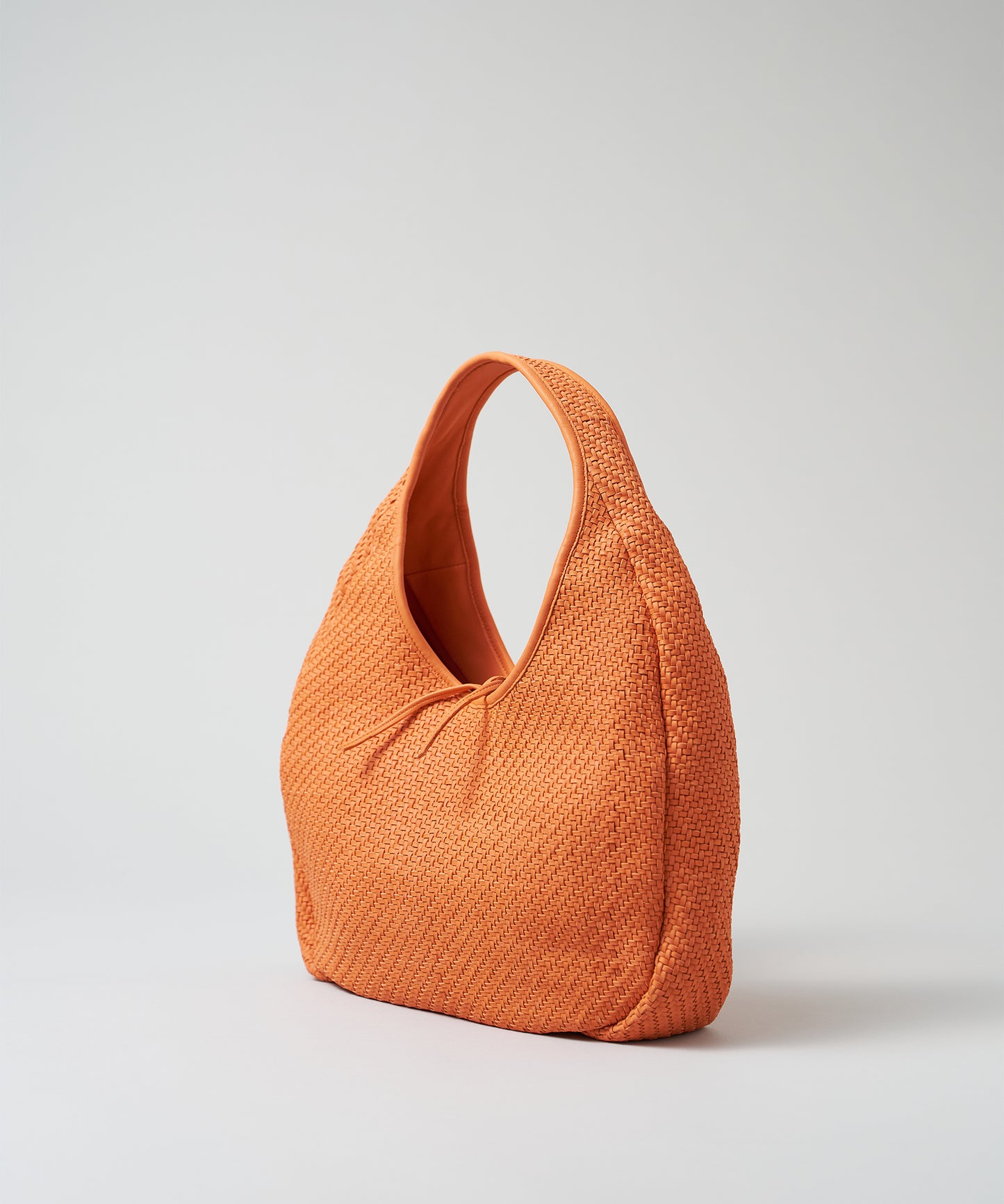 Circle Basket - orange / sheepskin Sheep mesh