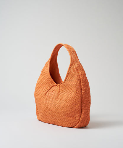 Circle Basket - orange / sheepskin Sheep mesh