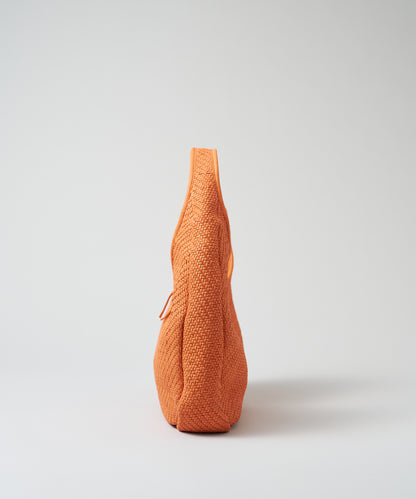Circle Basket - orange / sheepskin Sheep mesh