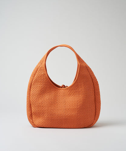Circle Basket - orange / sheepskin Sheep mesh