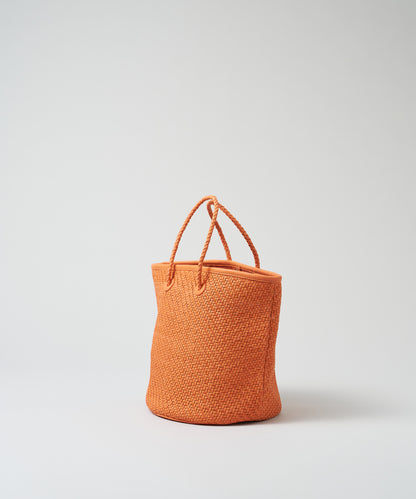 Basket - orange / sheepskin Sheep mesh