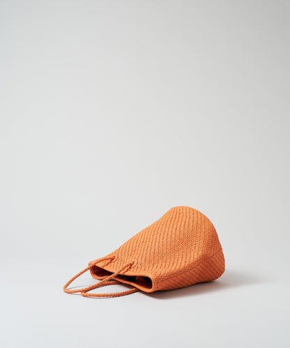 Basket - orange / sheepskin Sheep mesh