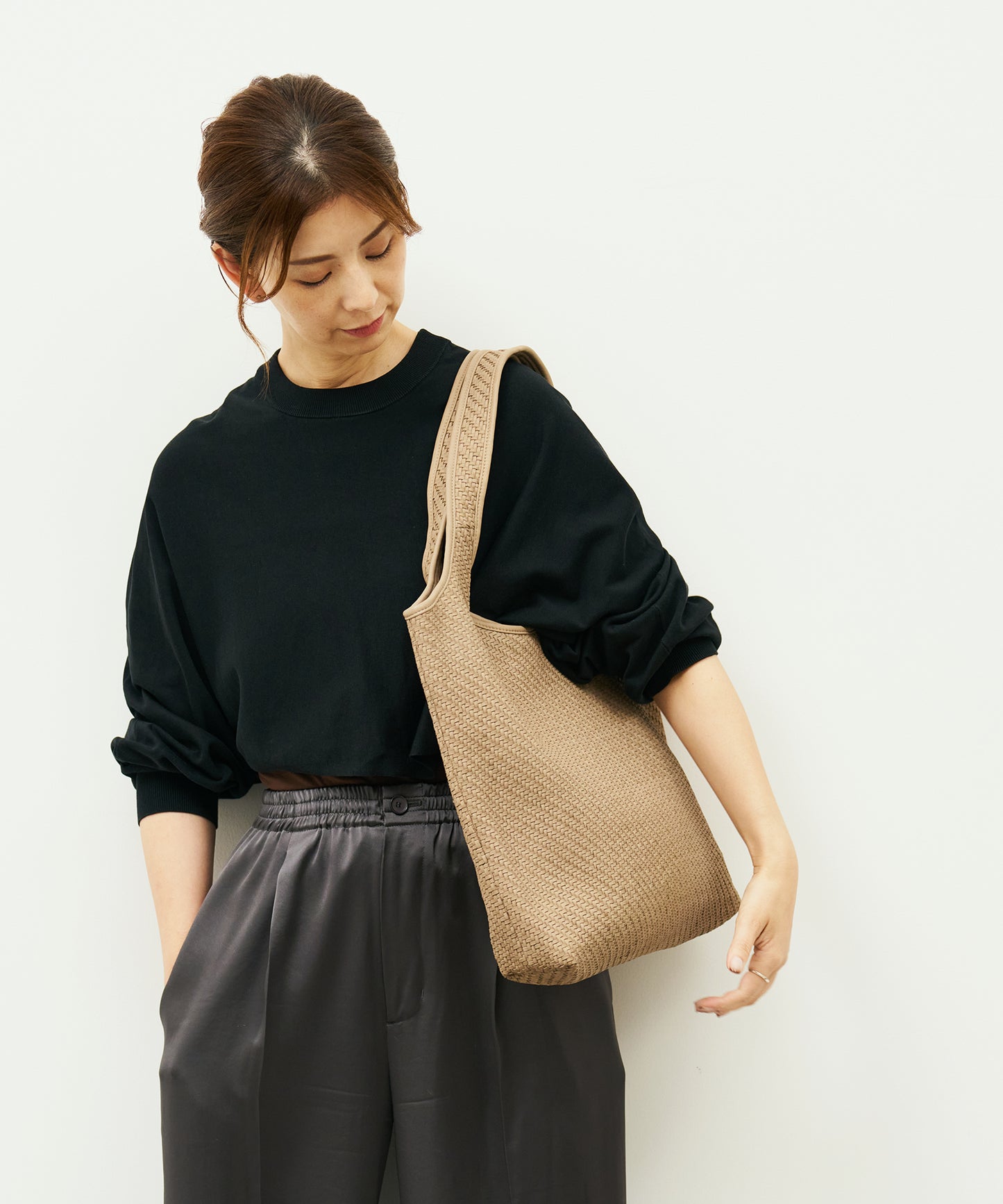 #60/Metro Carry(栗子米色)/羊皮“SHEEP MESH” 