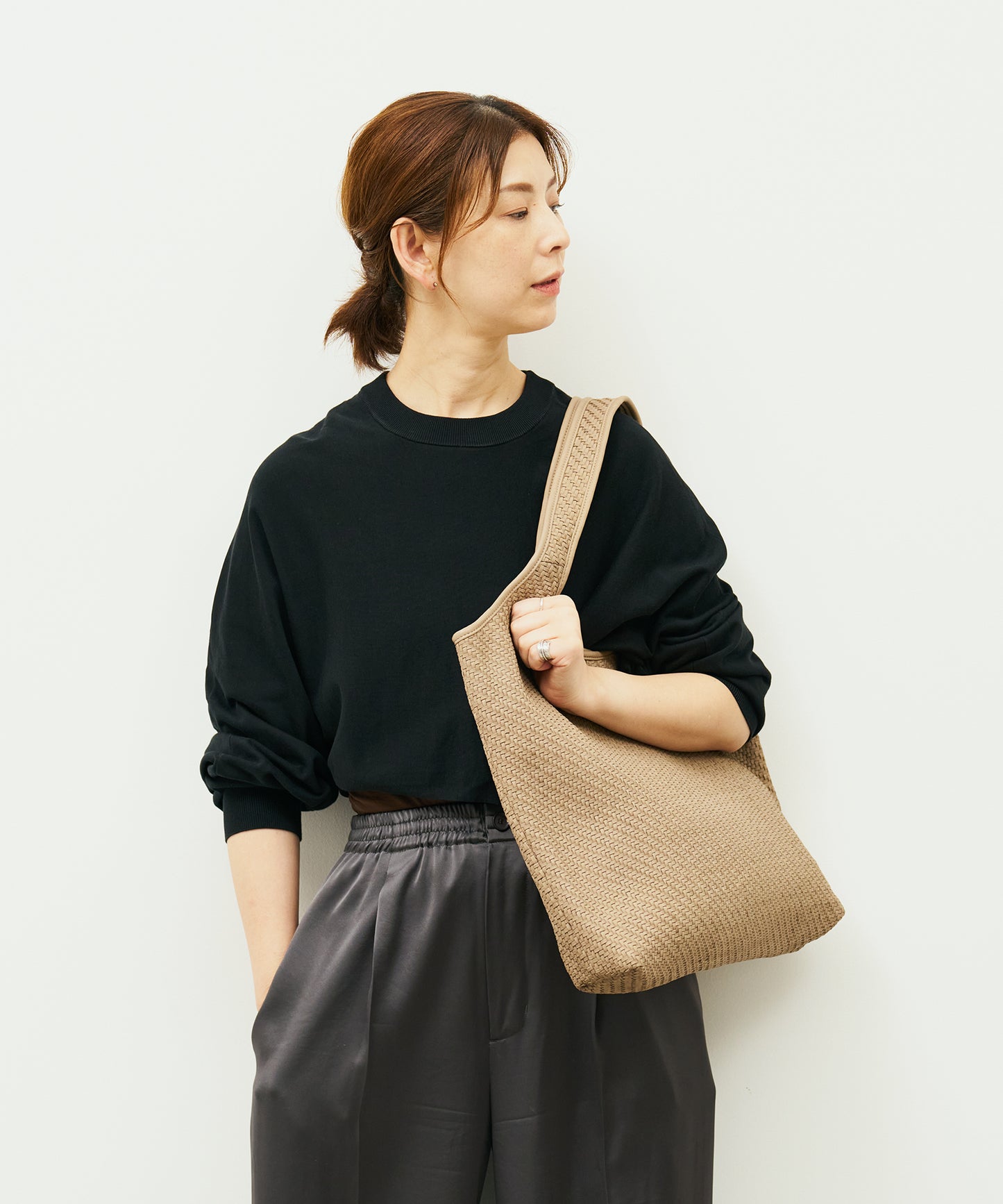 #60/Metro Carry(栗子米色)/羊皮“SHEEP MESH” 