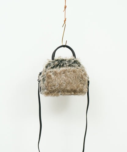 #88a / Micro Boston 2way / Pigskin "HALLIE × Craft fur"