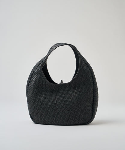 #60/ Circle Basket (black) / sheep skin "SHEEP MESH"