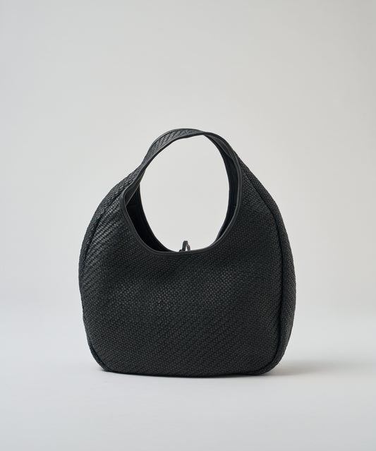 #60/ Circle Basket (black) / sheep skin "SHEEP MESH"