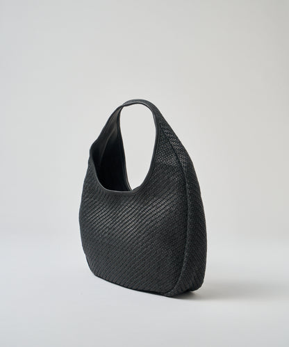 #60/ Circle Basket (black) / sheep skin "SHEEP MESH"