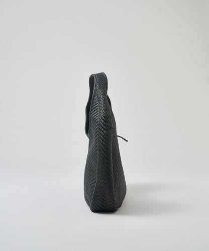 #60/ Circle Basket (black) / sheep skin "SHEEP MESH"