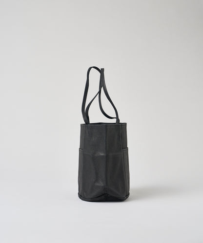 #30 / Bucket tote bag (black) / pigskin "HALLIE"