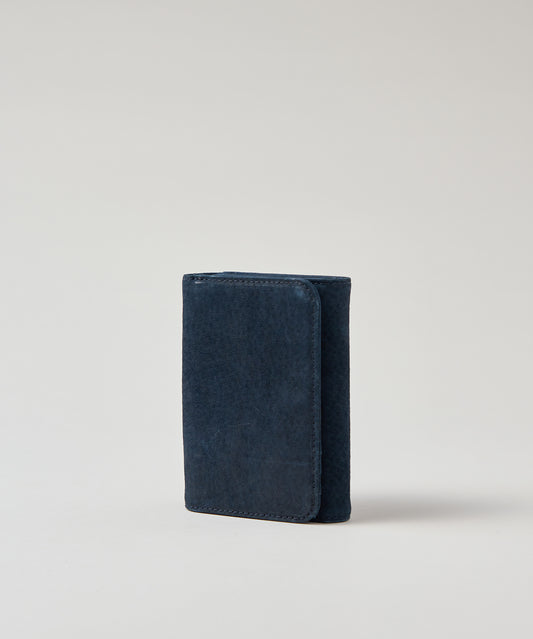 #33/ Postman wallet S (navy blue) / pigskin "SMOKE"