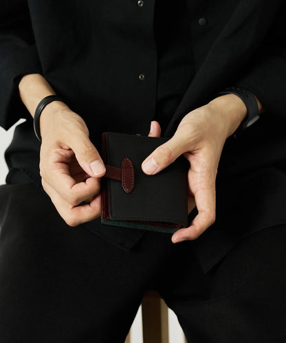 Address wallet S - matte black / cowhide Bubble calf