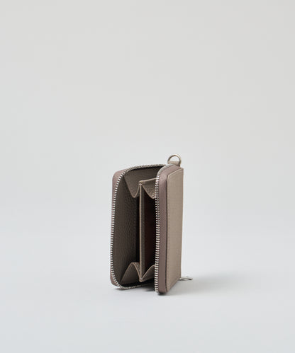 【25AW】#51b/ 零钱包 (杏仁灰) / 牛皮 "PHILIP" 