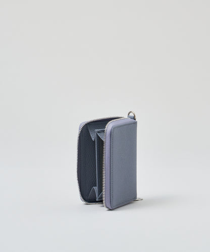 【25AW】#51b/零钱包(粉蓝色)/牛皮“PHILIP” 