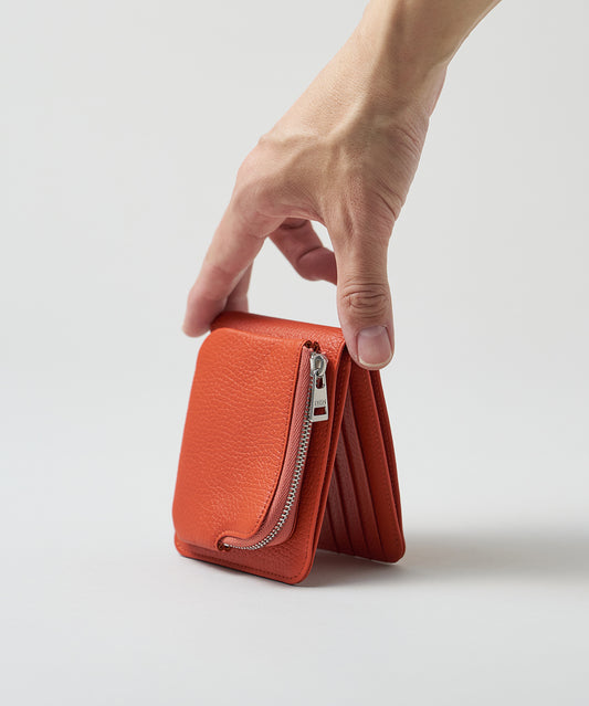 Patch pocket wallet - scarlet / cowhide EN