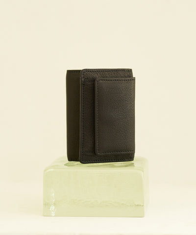 Mini wallet - Black / cowhide Baby buffalo