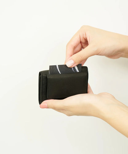 Mini wallet - Black / Baby buffalo leather
