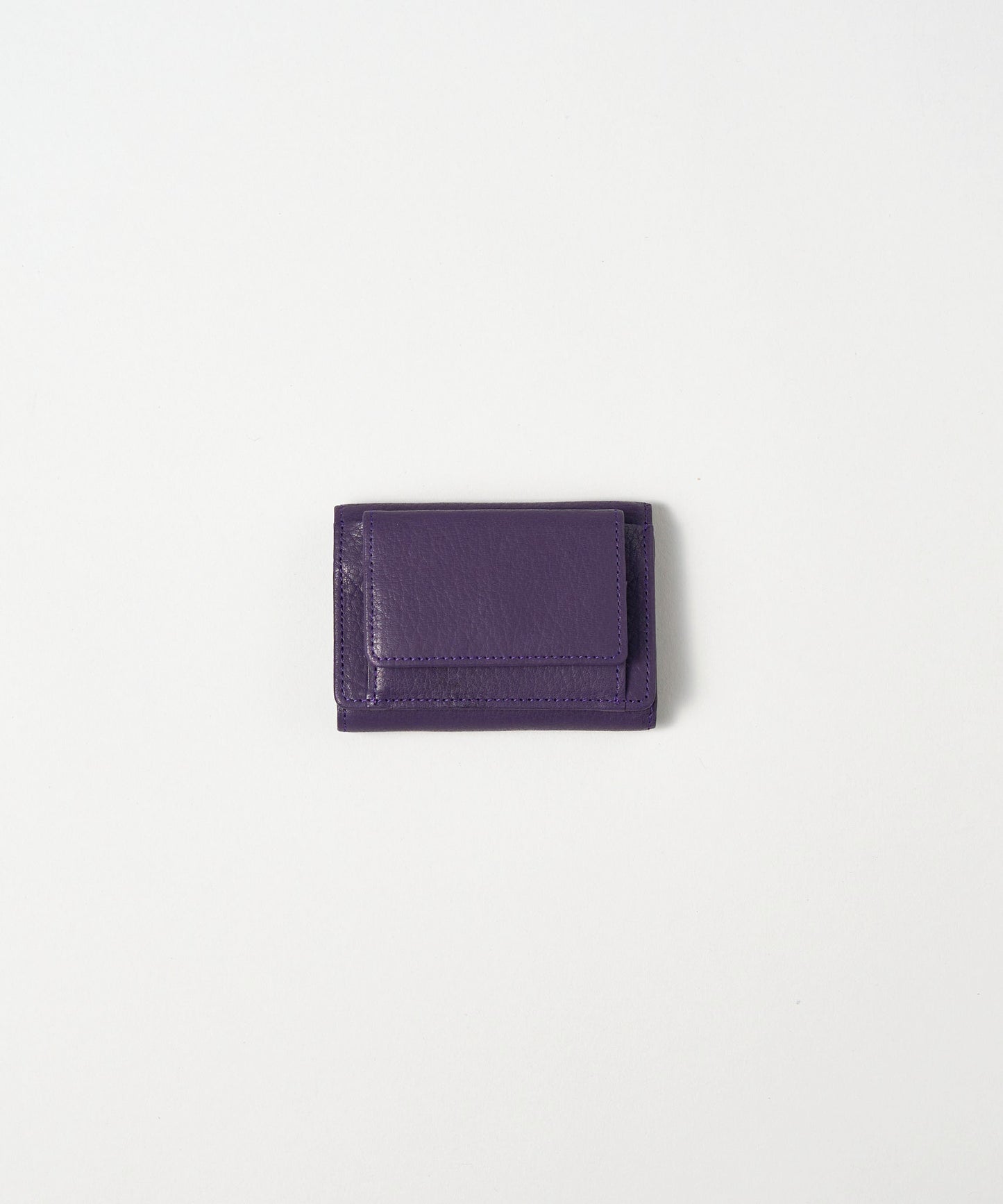 #55 / Mini wallet (purple) / cowhide "BABY BUFFALO"