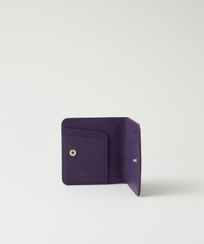 #55 / Clip wallet (purple) / cowhide "BABY BUFFALO"