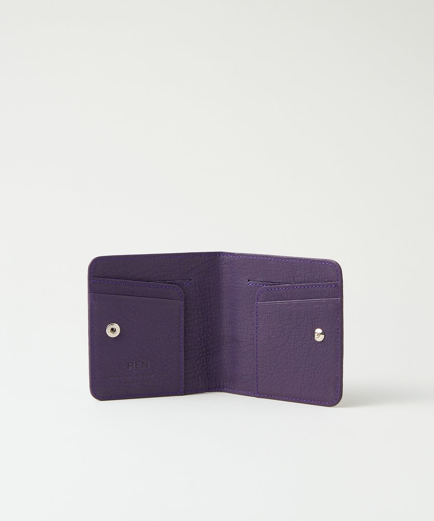 #55 / Clip wallet (purple) / cowhide "BABY BUFFALO"