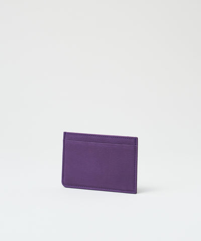 #55/ Flat pass case (purple) / cowhide 