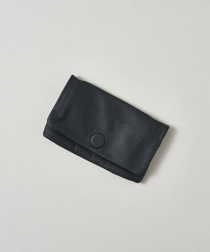 #11/ Flap Wallet (black) / goatskin "BARE"
