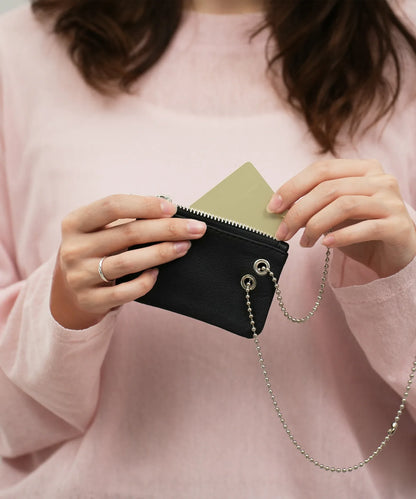 Kuramae pouch - Black / goatskin Bare