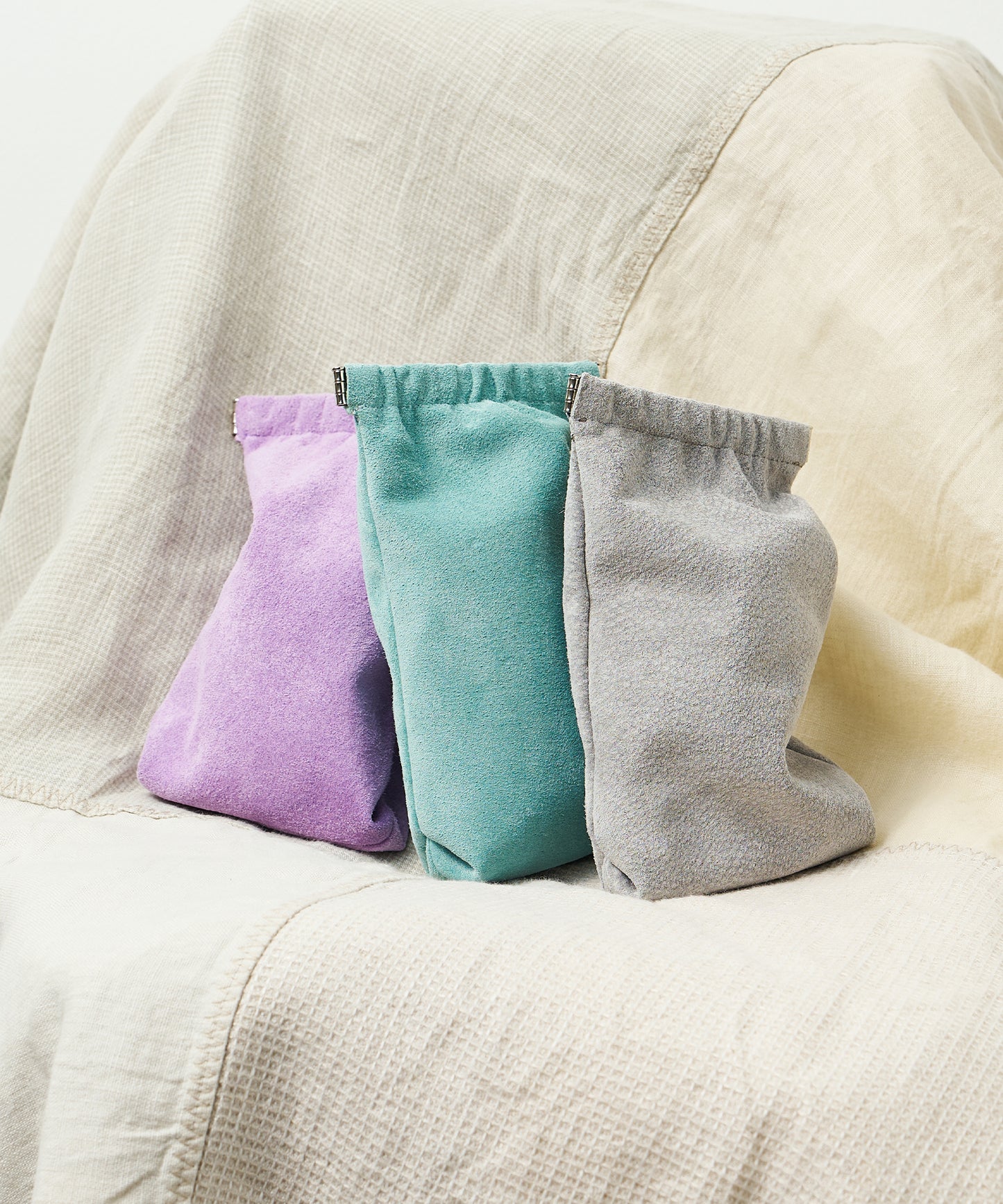 #39/ Palm pouch (clear mint) / pigskin "Lining Suede"