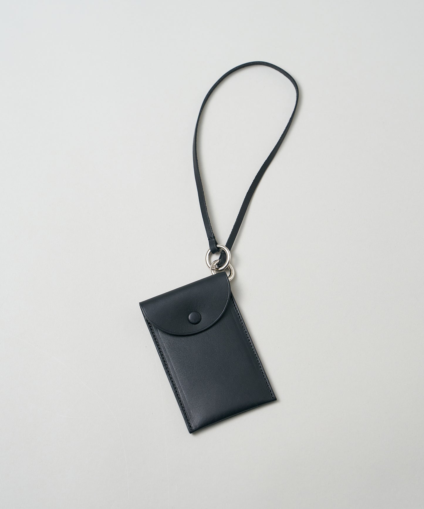 Billet Cardholder -Black / cowhide Alabaster