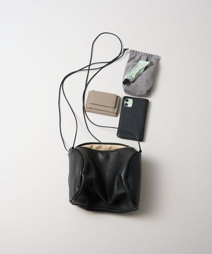 #15 / Canister shoulder Bag (black) / goatskin "STILL"