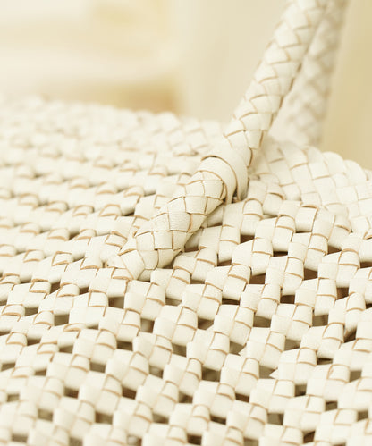 #16/ Book carry (oatmeal) / goatskin "GOAT MESH"