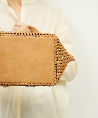 #16/ Book carry (camel) / goatskin "GOAT MESH"