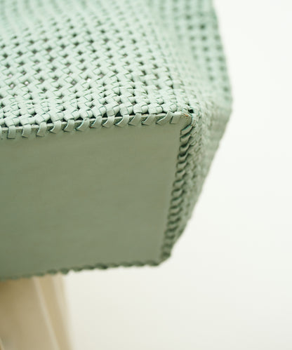 #16/ Book carry (sage green) / goatskin "GOAT MESH"