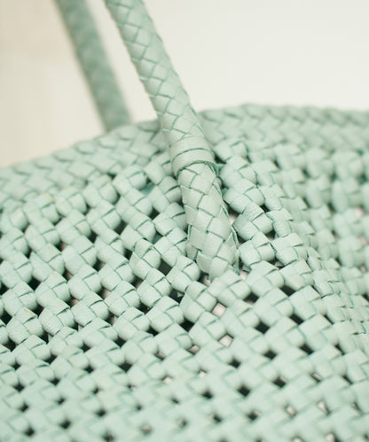 #16/ Book carry (sage green) / goatskin "GOAT MESH"