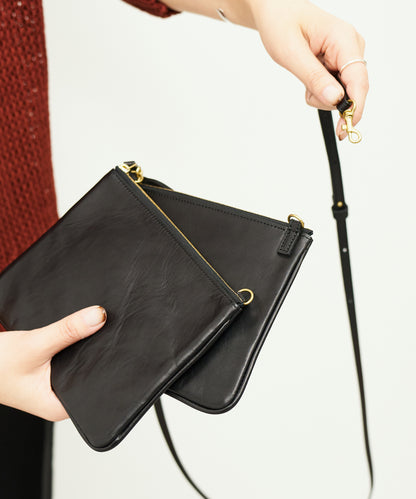 #45/蝴蝶单肩包(黑色)/牛皮“APERTO” 